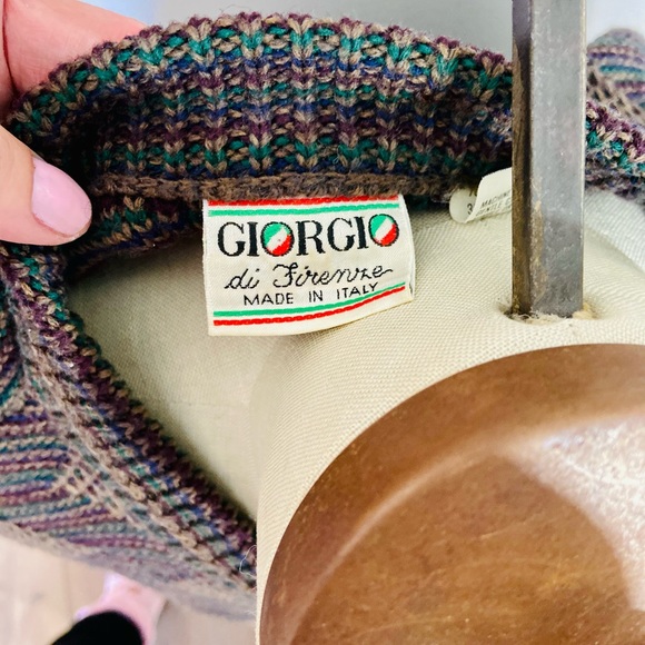 CYBER SALE🕊️true vintage giorgio checkered argyle oversized grandpa sweater - Picture 4 of 6